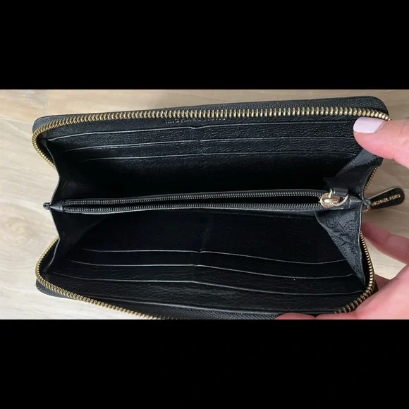 Michael Kors Black Leather Wallet - Picture 10 of 12